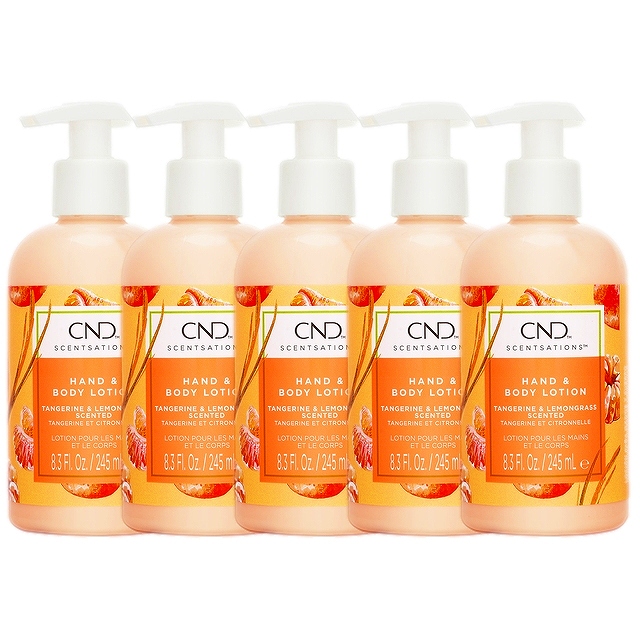 クリエイティブネイルデザイン（CND) センセーション ハンド＆ボディローション245ml x 5タンジェリン＆レモングラス