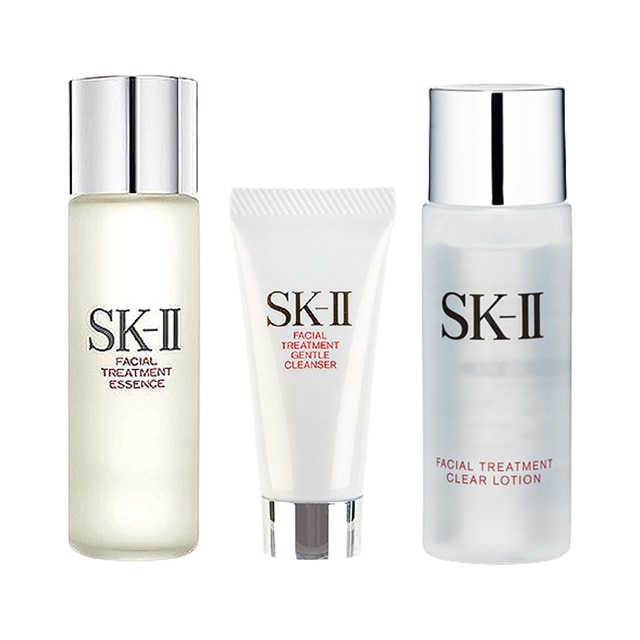 エスケーツー（SK-II／SK2） フェイシャル トリートメント エッセンス & フェイシャルトリートメントジェントルクレンザー & フェイシャルトリートメント クリア ローションセット 30ml+20g+30ml