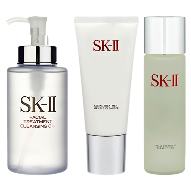 エスケーツー ( SK-II SK2 ) ピテラベーシックケア 3点セット FTクレンジングオイル 250ml ＋ FTジェントルクレンザー 120g ＋ FT クリア ローション 230ml