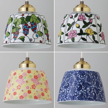 有田焼 ペンダントライトA ビートロ薔薇