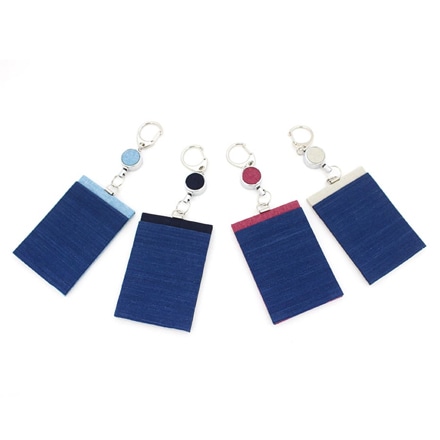 これいい和 武州正藍染 ダブルパスケース スカイブルー