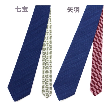 これいい和 日本の織物ネクタイ 藍染 ～米沢織～ 七宝