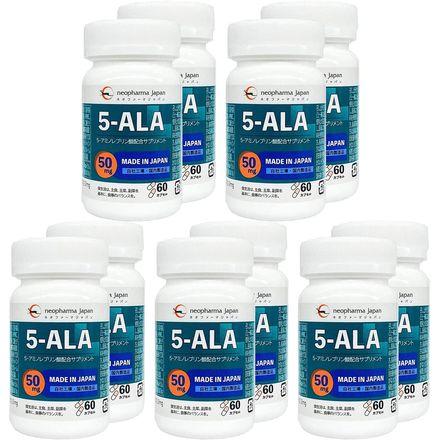 ネオファーマジャパン 5-ALA サプリメント 50mg アミノ酸 5-アミノレブリン酸 配合 60粒 10個セット