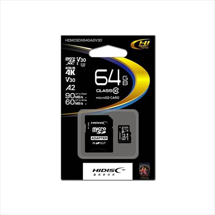 4K対応 マイクロ SDカード 超高速 microSDXC 64GB CLASS10 Speed ...