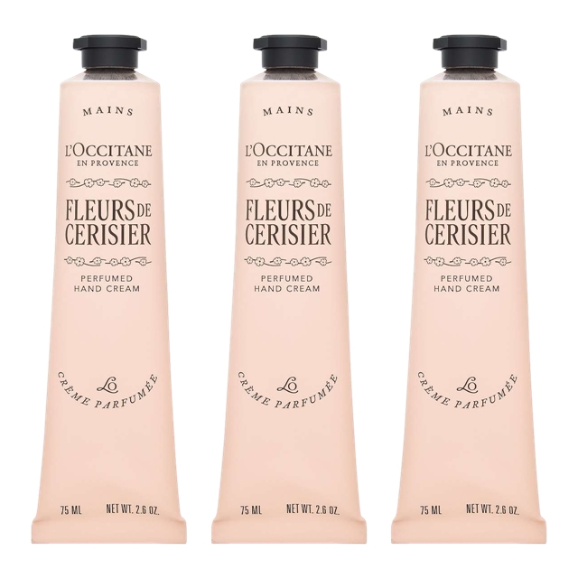 ロクシタン フルールドスリジエサクラ[チェリーブロッサム] パフュームド ハンドクリーム 75ml/2.6oz.3個セット