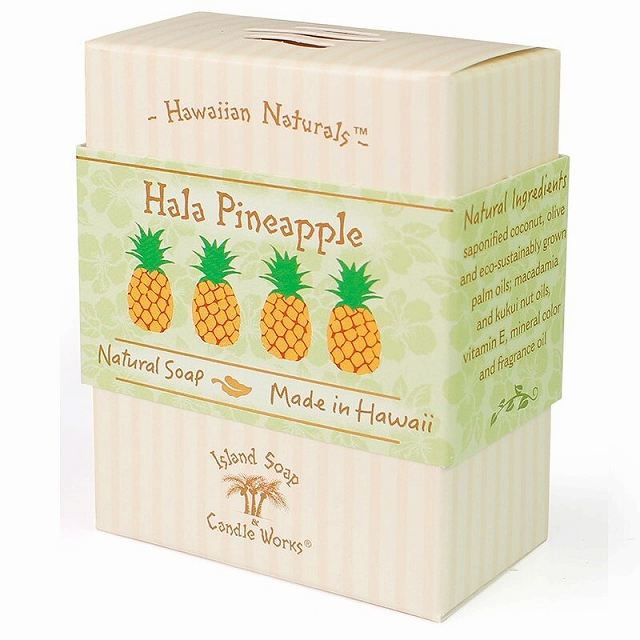 アイランドソープ＆キャンドルワークス ハワイアンナチュラルソープ 124gハラパイナップル