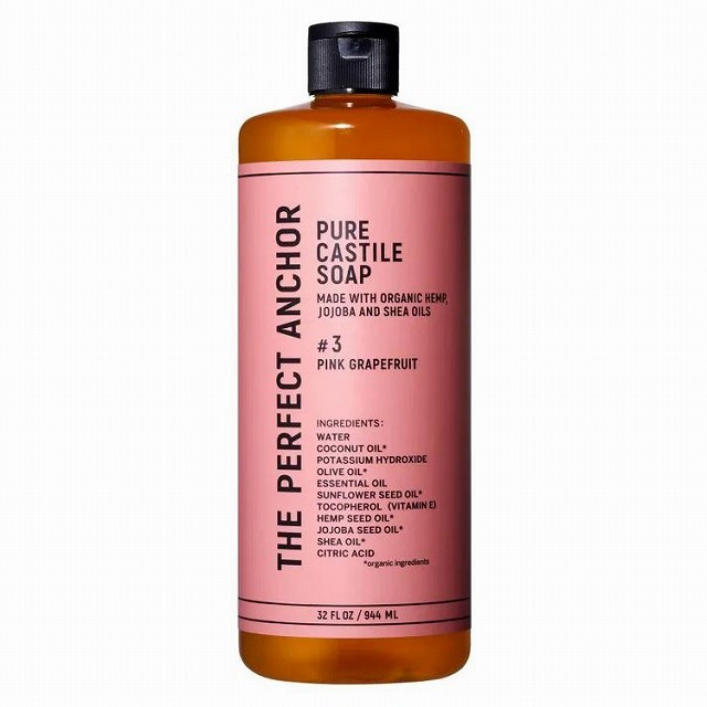 ザ パーフェクトアンカー ピュア カスチールソープ 944mlピンクグレープフルーツ