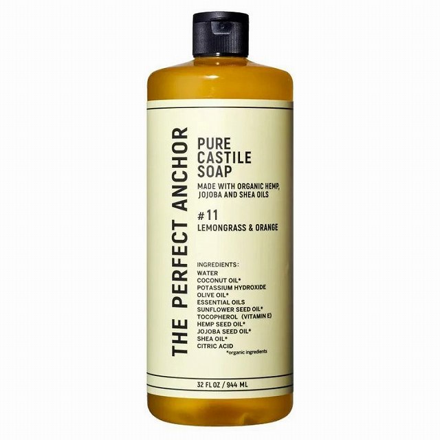 ザ パーフェクトアンカー ピュア カスチールソープ 944mlレモングラス＆オレンジ