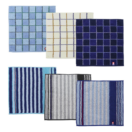 チェック柄3枚とストライプ柄3枚