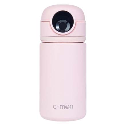 水筒 シーモン c-mon 指紋センサー付き 真空断熱ボトル 320ml ペールピンク