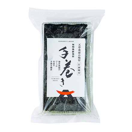 手巻き海苔 片面 味付け 海苔手巻き 1個 有明漁師海苔