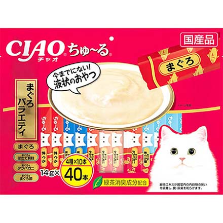 いなばペットフード ペットおやつ CIAOちゅーる 40本入 まぐろバラエティ