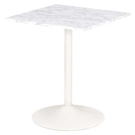 カフェテーブル 角型 LT-4919 マーブルホワイト コンパクトサイズ