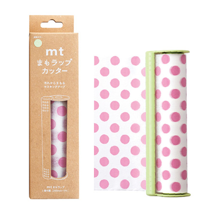 ライトグリーンxドットピンク