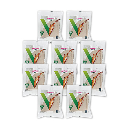 HARIO ハリオ V60用 ペーパーフィルター 02M 100枚入 1～4杯用 10袋セット みさらし VCF-02-100M