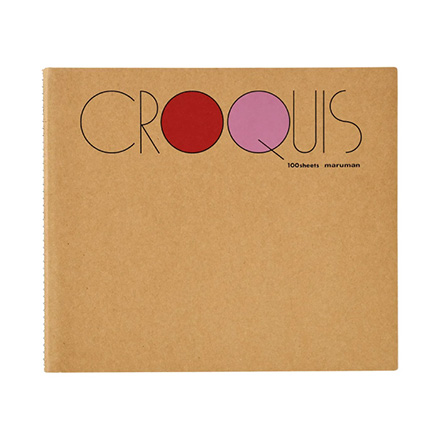 クロッキーブック 白クロッキー紙 S レッド FDC