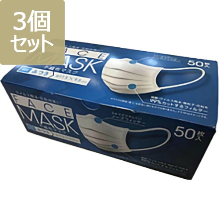 伊藤忠リーテイルリンク 不織布 マスク ふつう 50枚×3 セット