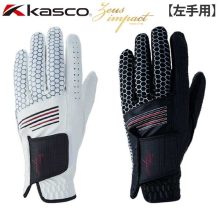 左手用キャスコ ZI-1926 ゼウスインパクト ゴルフグローブ ホワイト/22cm