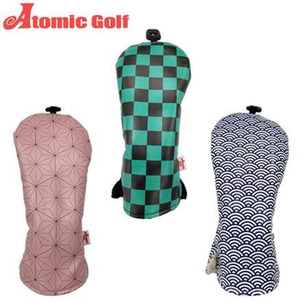 アトミックゴルフ オリジナル 和柄 フェアウェイウッド用 ヘッドカバー Atomic Golf 市松模様 和柄 グリーン