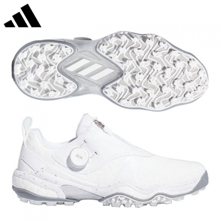 アディダス コードカオス 25 ボア NKZ93 スパイクレス ゴルフシューズ フットウェアホワイト×シルバーメタリック×グレーツー(ID8605) 26.5cm