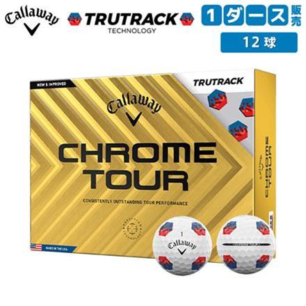 キャロウェイ ゴルフ クロムツアー トゥルートラック ゴルフボール CHROME TOUR 24 TRUTRACK 1ダース/12球 ホワイト