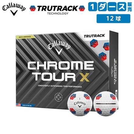 キャロウェイ ゴルフ クロムツアーX トゥルートラック ゴルフボール CHROME TOUR X 24 TRUTRACK 1ダース/12球 ホワイト