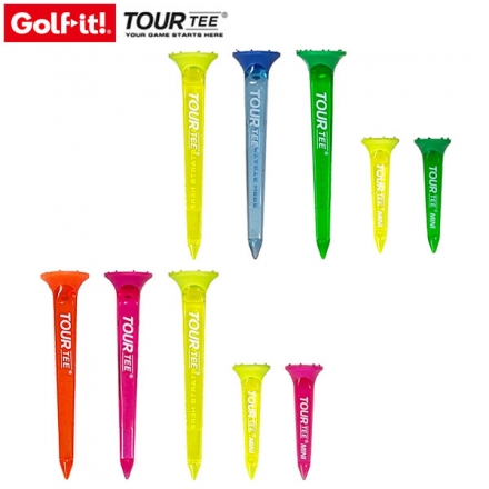 ライト ゴルフ コンボ ツアーティー T-490 ティー 1パック5本入り(ロング3、ショート2) ネオンピンク(580)