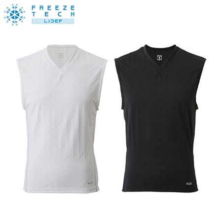 リベルタ FREEZE TECH PERFORMANCE LINE 冷感 ノースリーブ Vネック シャツ ブラック(BLK)/M