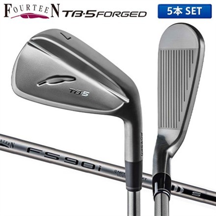 フォーティーン TB-5('25) FORGED ダイヤモンドブラックサテン仕上げ アイアンセット 5本組(6-P) FS90iBK スチールシャフト R
