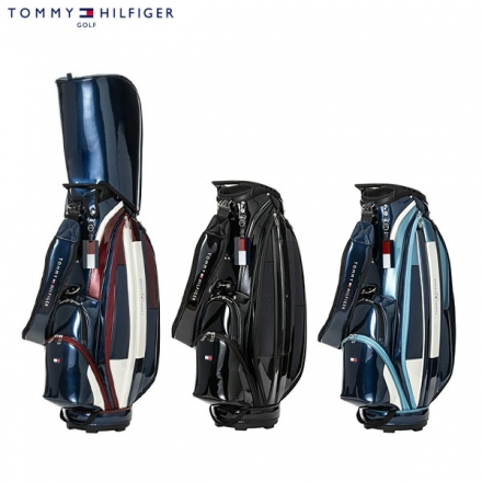 トミーヒルフィガー ゴルフ THMG5FC1 エナメルスポーツ カート キャディバッグ トリコロール(90)