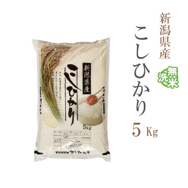 新潟県産 コシヒカリ 無洗米 5kg