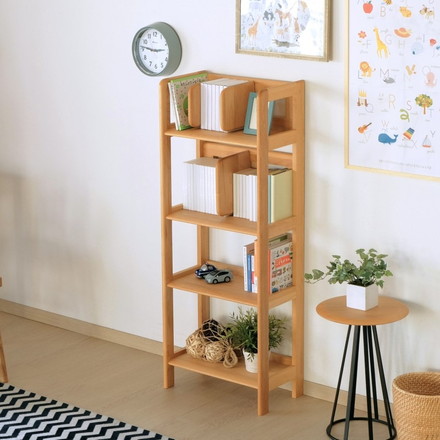 一生紀 ラック 書棚 幅50 ブックシェルフ 完成品 本棚 オープンラック 教科書 収納棚 学習デスクサイドラック