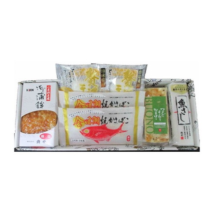 福島 「貴千」 かまぼこ詰合せ 錦焼×1枚、金目鯛焼かまぼこ×2枚、珍味蒲鉾贅沢チーズ×2個、ワインによく合うかまぼこバジルチキン×1枚、魚さし100g×1本