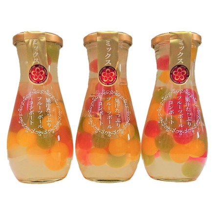 和歌山 ふみこ農園 フルーツボール ゼリー ミックス 3本 ゼリー 260g×3