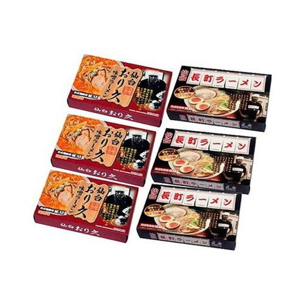 宮城 仙台ラーメンセット 乾麺24食 ラーメン ご当地ラーメン 24食 仙台「おり久」味噌味（麺70g×2、スープ付）×6箱、仙台「長町ラーメン」醤油味（麺70g×2、スープ付）×6箱