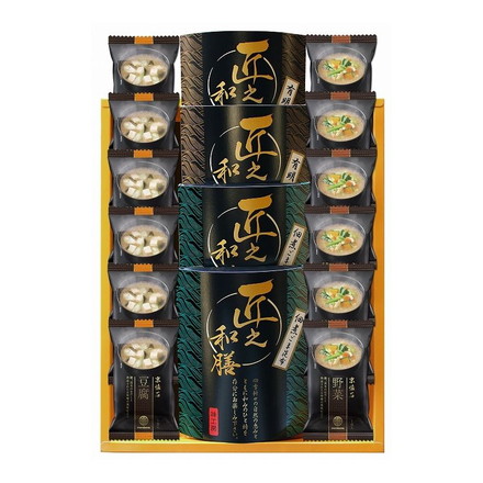 フリーズドライのおみそ汁と有明のリ 佃煮詰合せ 6束×2 計12束 マルコメ京懐石お味噌汁フリーズドライ（豆腐）×6 常温