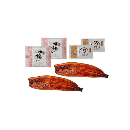丑の日 「山道養鰻場」 宮崎県産うなぎ 2尾 肝吸付き 蒲焼×2尾（計360g）、肝吸い×2、山椒付たれ×2