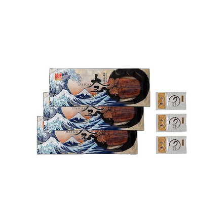 丑の日 うなぎ問屋の大五鰻蒲焼 3尾セット 長蒲焼×3尾(計360ｇ) 、山椒付特製たれ15ｍｌ×3袋