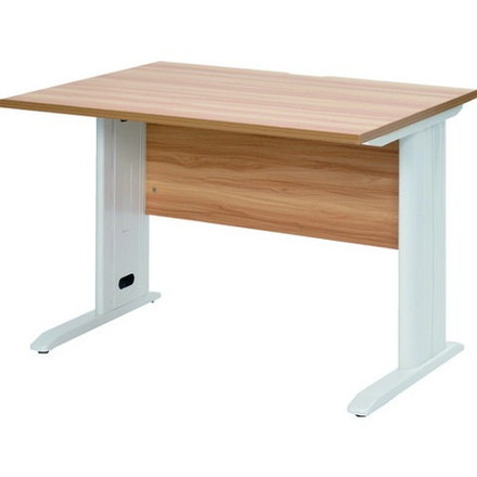 TRUSCO トラスコ 平机 ナチュラル天板X白脚 W1000xD700XH700 TSLD1070NAW 組立品