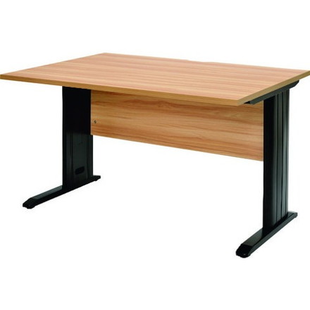 TRUSCO トラスコ 平机 ナチュラル天板X黒脚 W1200xD700XH700 TSLD1270NABK 組立品