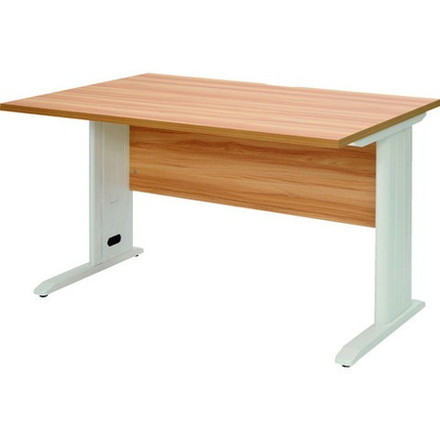 TRUSCO トラスコ 平机 ナチュラル天板X白脚 W1200xD700XH700 TSLD1270NAW 組立品