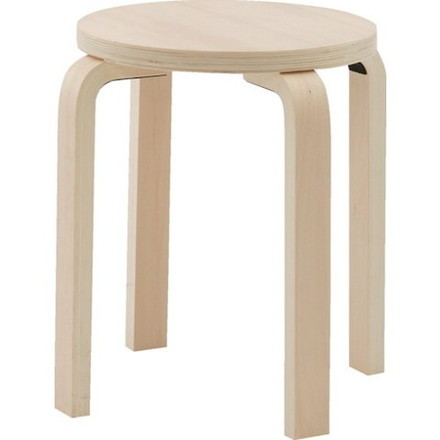 TRUSCO トラスコ 木製丸椅子 340Φ ナチュラル TSHSC340N