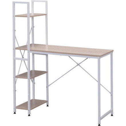 アイリスオーヤマ 574215 ラック付キデスク 1000×420 ライトナチュラル/ホワイト RDK1042NW