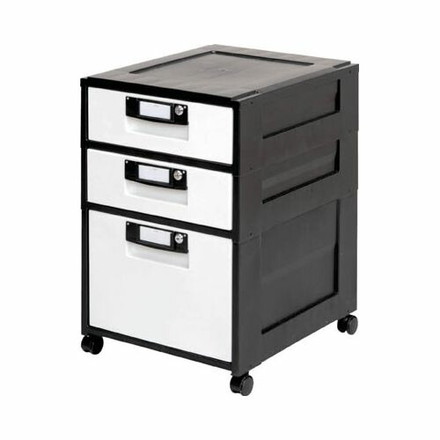 IRIS オフィスキャビネット HG-321 ブラック HG321BK