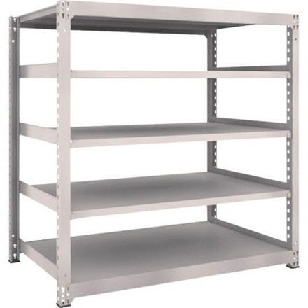 TRUSCO トラスコ M5型中量棚 1500X921XH1500 5段 単体 ネオグレー M55595 組立品 組立設置不可