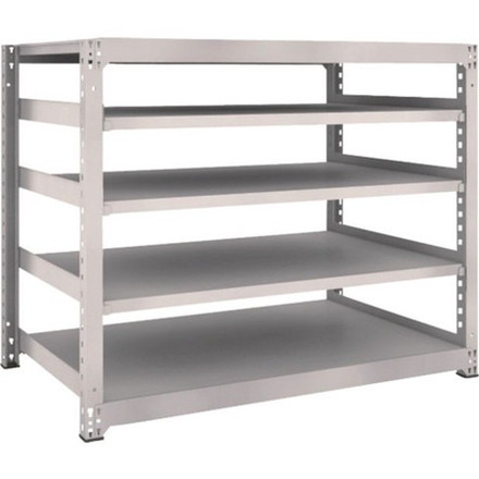 TRUSCO トラスコ M5型中量棚 1500X921XH1200 5段 単体 ネオグレー M54595 組立品 組立設置不可