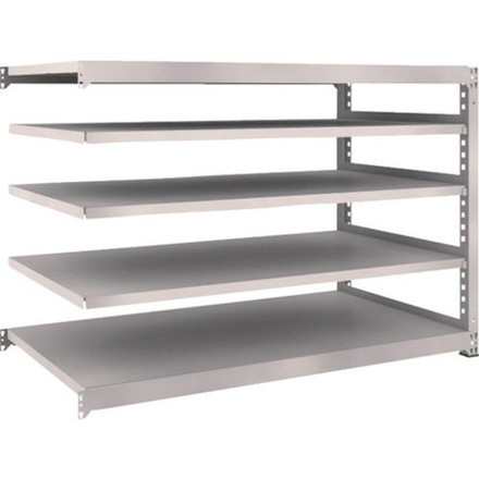 TRUSCO トラスコ M5型中量棚 1800X921XH1200 5段 連結 ネオグレー M54695B 組立品 組立設置不可