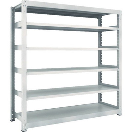 TRUSCO トラスコ M3型中量棚 1800X721XH1800 6段 単体 ネオグレー M36676 組立品 組立設置不可