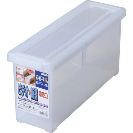 TENMA ビデオ・新書いれと庫 クリア 145×450×210 IRVIDEO