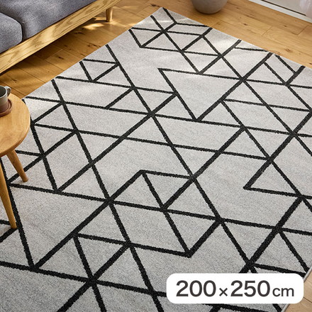 ラグ グラッド 200×250cm ラグマット パイル 家庭用 子ども ペット カーペット 絨毯 ブラウン 長方形 リビング ダイニング フローリング